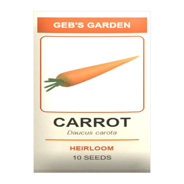 A carrot seed packet